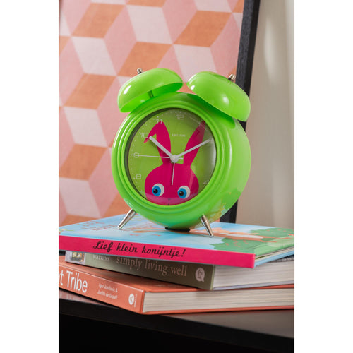 Karlsson wekker Peekaboo Bunny - groen - 15.2x6.5x18.2cm - vtwonen shop