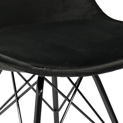 Kick kuipstoel Velvet - Zwart - vtwonen shop