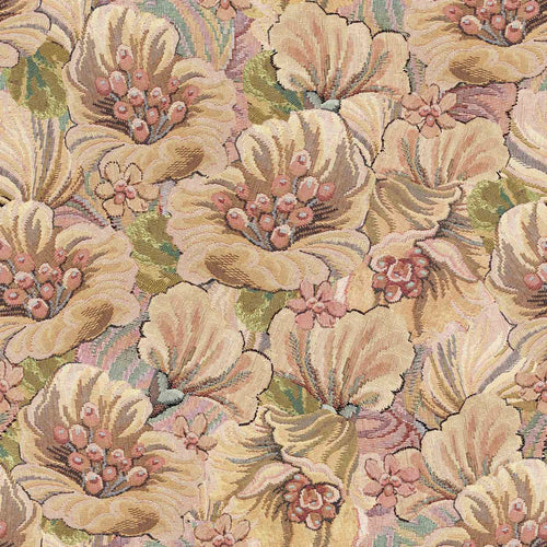 ESTAhome behang geborduurd bloemmotief bruin, beige en oudroze - 50 x 900 cm - 131295