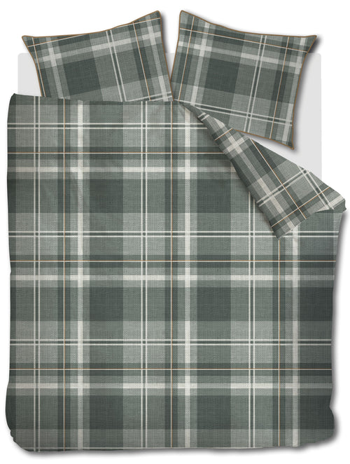 Rivièra Maison Dekbedovertrek Tartan Check - 240 x 200/220 cm - Groen