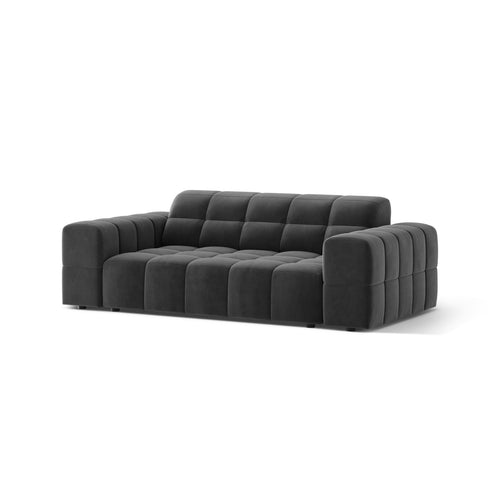 Cosmopolitan Design - Bank Chicago 2-zits, flueel grijs - 102x178x78cm
