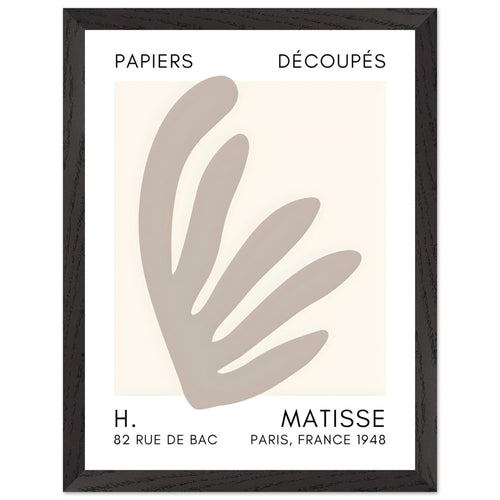 Artfulprints Poster met Lijst Matisse – Aquatic impression grey   - 30x40 cm - Grijs