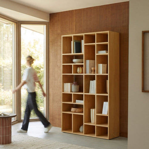 Tikamoon Hoge eiken boekenkast - Naturel