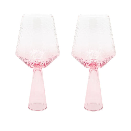 Brût Homeware wijnglas Claude - roze - set van 2 - vtwonen shop