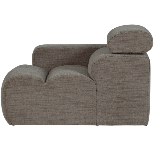 WOOOD 1-zits element bank arm links Novi - Polyester - Grijs Melange - 86x109x113 - vtwonen shop