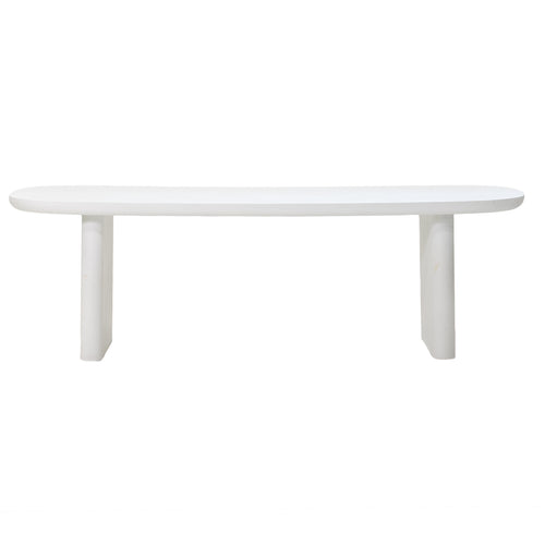 Giga Meubel Eettafel Maya - Deens Ovaal - Wit Eco Composiet - 200cm