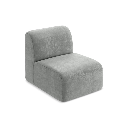 LaMiaSofa Bankmodule midden Cervo - chenille stof - grijs - 70x94x75