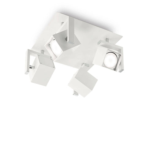 Ideal Lux Mouse - 4 Lichts Plafondlamp Wit