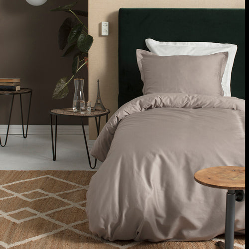 Cinderella - Dekbedovertrek Sundays Satijn - 140x220 cm - Taupe