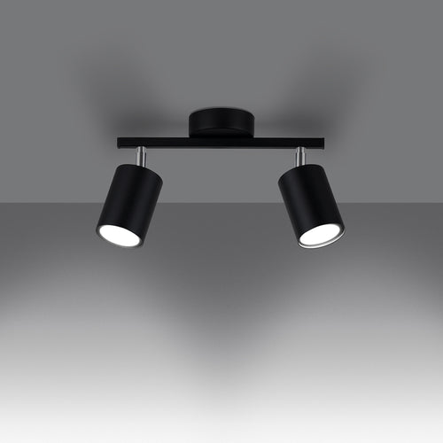 Sollux Lighting Plafondlamp LEMMI 2 zwart - 26x8x20cm