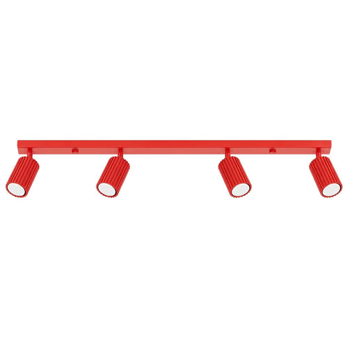 Sollux Lighting Plafondlamp KARBON 4L rood - 81x6,5x16,5cm