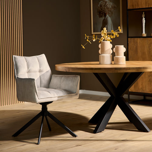 Starfurn  eetkamerstoel Dani - grijs - 58x67x64cm - vtwonen shop