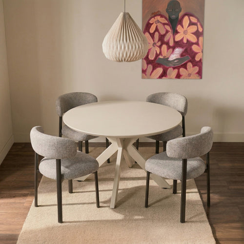DÉJA Living Eettafel Gimo - Rond Beige - 120x120x76cm