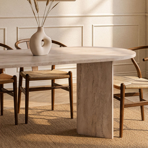 Calicosy - Eettafel met afgeronde randen SABLE - 89,5x180x75 cm