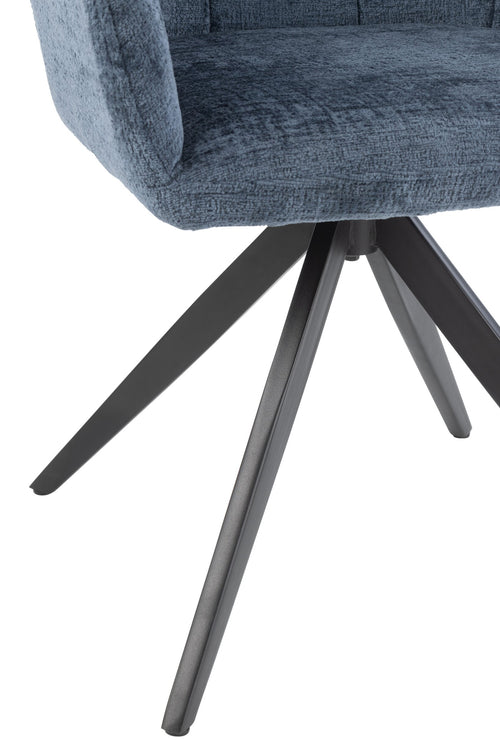 J-Line stoel Louna - ijzer/acryl - blauw