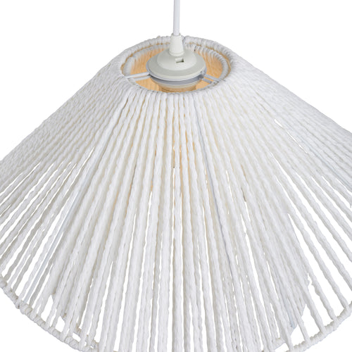Hanglamp Rotan Wit Ø35 cm - Pendra