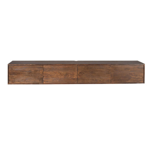 StarFurn Tv-meubel Vision - Zwevend Bruin Hout - 240x35x30cm - vtwonen shop