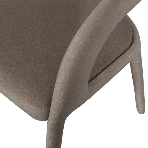 vtwonen eetkamerstoelen Arms - Polyester - Bruin - Set van 6