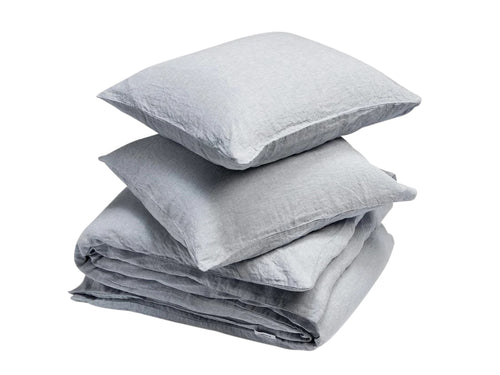 Yumeko dekbedovertrek gewassen linnen blue chambray 200x220 + 2/60x70 - vtwonen shop