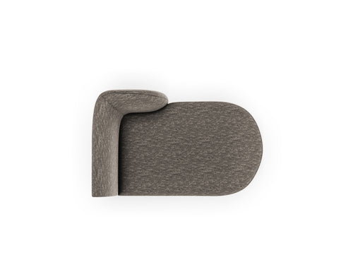 Micadoni - Rechter chaise longue "Miley" chenille, grijs - 156x90x70cm