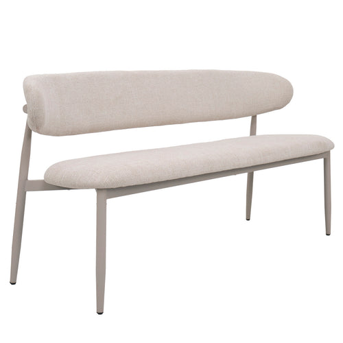Giga Meubel Eetkamerbank Alexia - Beige/Beige - 200x55x77cm
