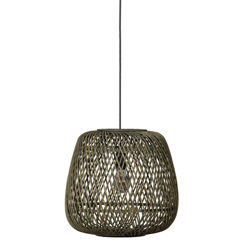 WOOOD hanglamp Moza - Bamboe - Groen - 36x36x36 - vtwonen shop