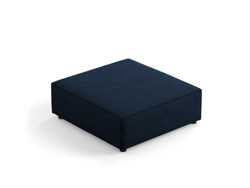 Cosmopolitan Design Poef Arendal chenille met ribbeleffect, koningsblauw - 80x102x40cm