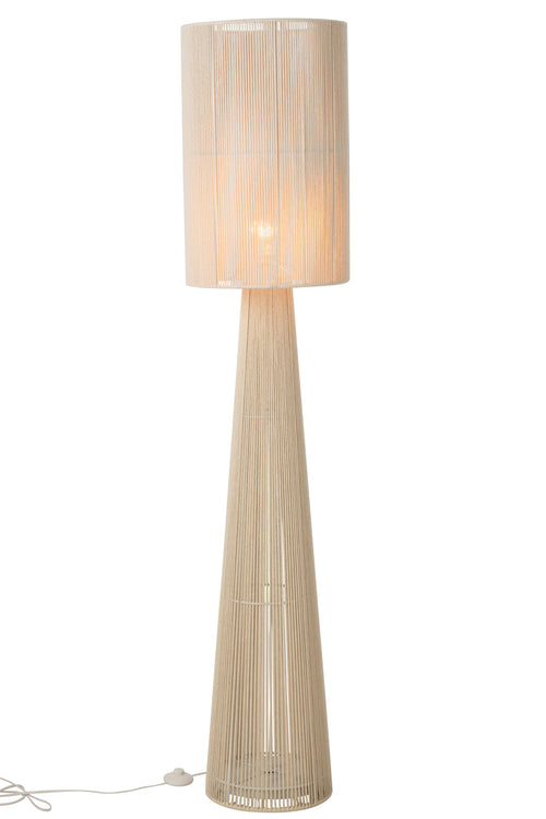 J-Line lamp op voet - textiel - greige - large