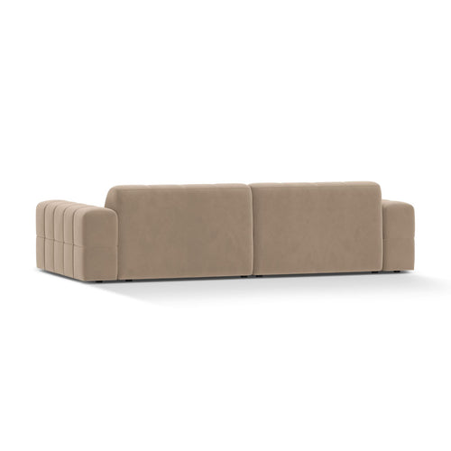 Cosmopolitan Design - Bank Chicago 4-zits, flueel beige - 102x252x78cm