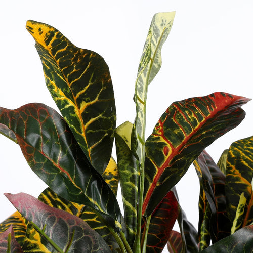 Mica Decorations Croton Kunstplant in Bloempot Stan - H73 x Ø40 cm - Bont
