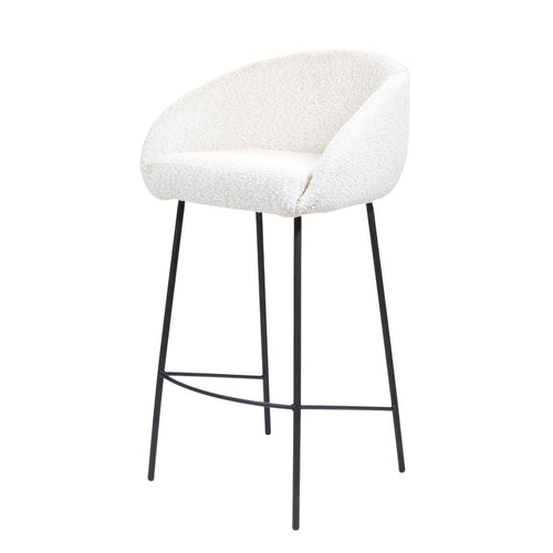 Giga Meubel Barstoel Lova - Stof/Metaal - Beige - Set van 2 - vtwonen shop