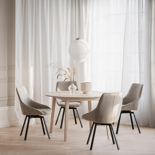 Rowico Home Filippa uitschuifbare eettafel whitewash - Ø120 cm - vtwonen shop