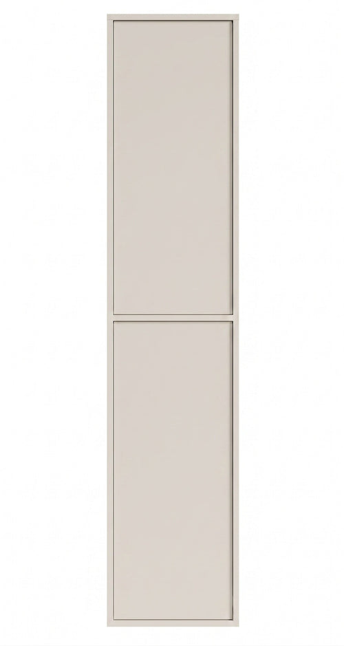 Badplaats Badkamerkast Mali 38 x 33 x 160 cm - Beige - Hangende Kolomkast met 2 Deuren