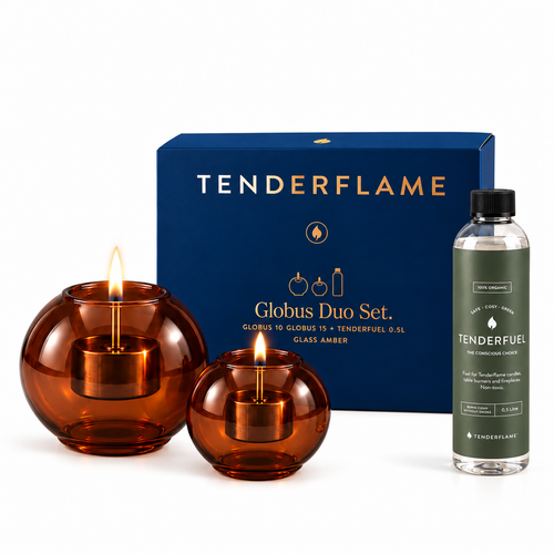 Tenderflame Globus Giftset Amber - bruin