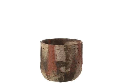 J-Line bloempot Miltos - keramiek - mix - medium - Ø 20 cm - vtwonen shop