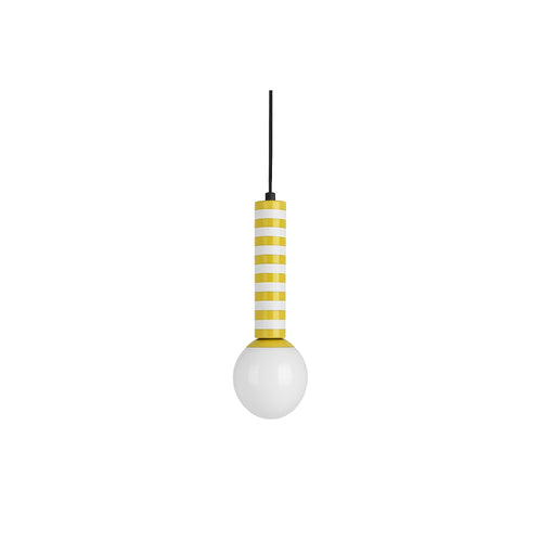 Leitmotiv hanglamp Rayado Retro - geel - Ø12cm