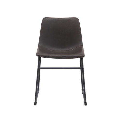 LABEL51 Eetkamerstoel Risto - Donkerbruin PU-Leer - Set van 2 - vtwonen shop