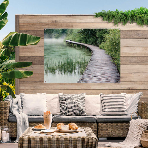 Reinders tuinposter Steiger aan de rand van het meer - 100x140cm