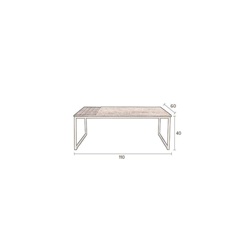 Dutchbone Randi Salontafel 110x 60 cm Hout - Bruin - vtwonen shop