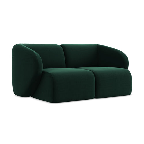 LaMiaSofa Tweezits modulaire bank Cervo - velours - flessengroen - 174x94x75