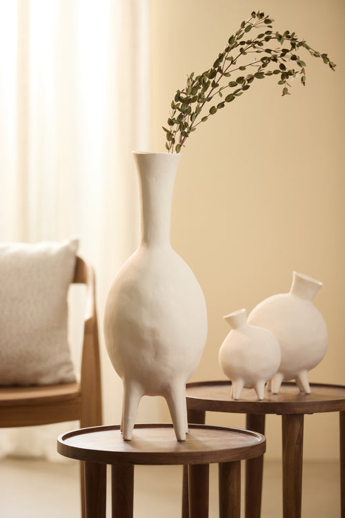 Light & Living vaas NUGINA - 23x20x62.5cm - wit