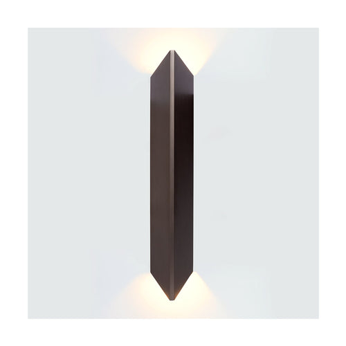 Atmooz wandlamp Punto - geborsteld brons - 7 x 8,5 x H 42 cm - geïntegreerde led