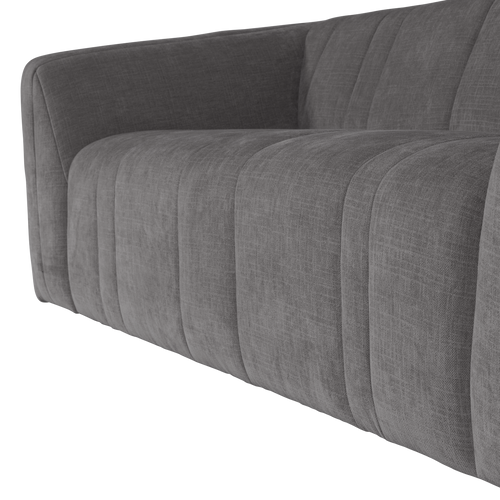 WOOOD 2-zits bank Omaire - Chenille - Grijs