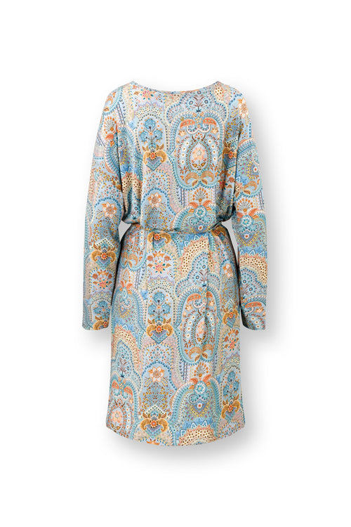 Pip Studio - Dido Nachthemd Lange Mouw Dames - Jabali - Blauw - XL - vtwonen shop