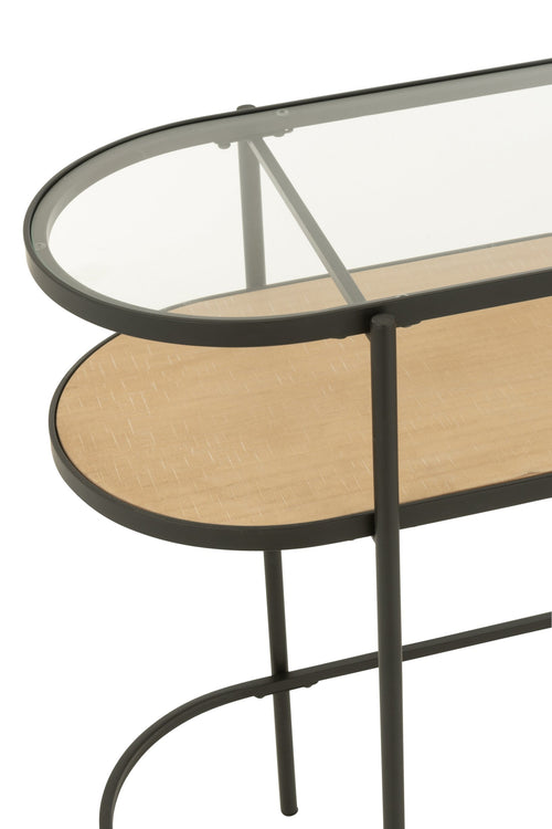 J-Line console - ijzer - naturel/zwart