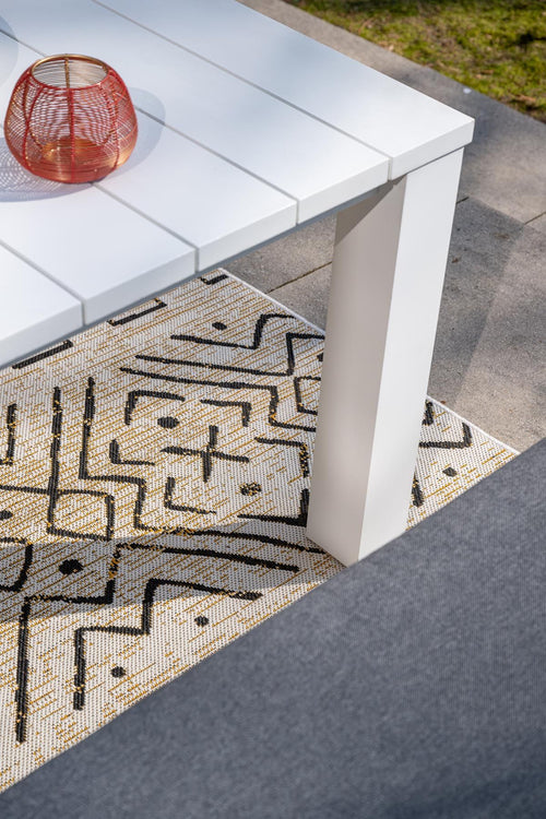 Cube lounge dining tafel - 115,5 x 115,5 cm - mat wit - vtwonen shop