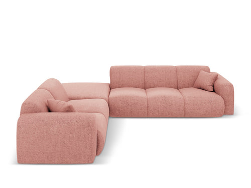 Cosmopolitan Design linker hoekbank Nolio 4-zits, chenille, roze - 250x315x72cm