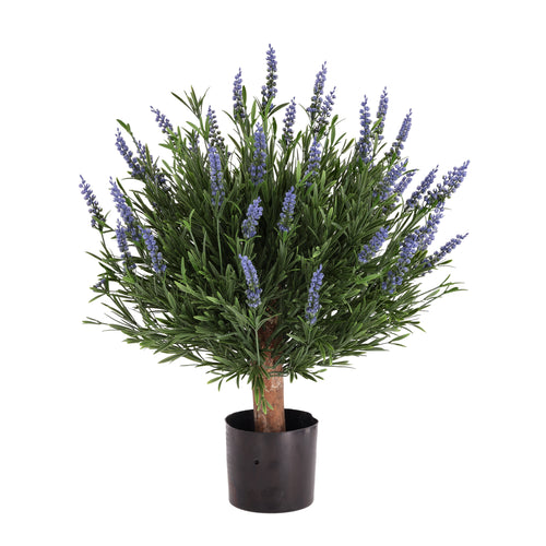 Maxifleur Kunstplant Lavendel Bol UV Blauw 60cm in pot