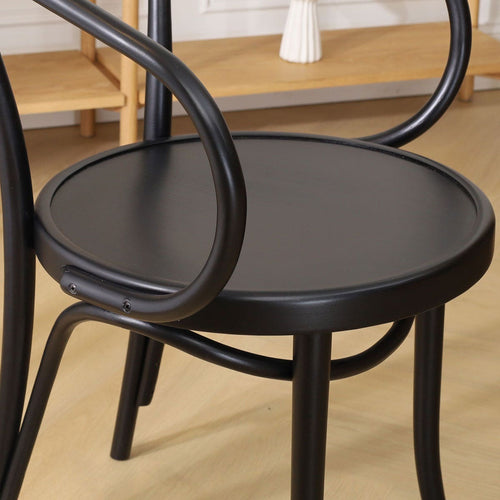 Fameg Venice No. 9 Houten Eetkamerstoel Zwart - Met Armleuning - vtwonen shop