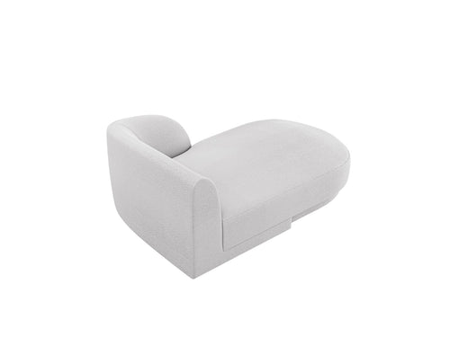 Micadoni rechter chaise longue Miley 2-zits, boucle lichtgrijs - 156x90x70cm